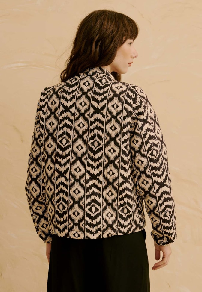 Casaco Puffer Estampado Puno