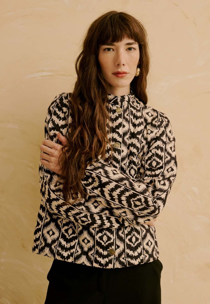 Casaco Puffer Estampado Puno