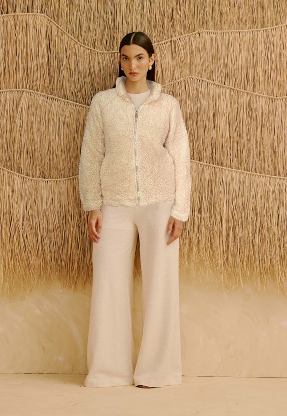 Casaco Sherpa Gola Alta Vista Frontal