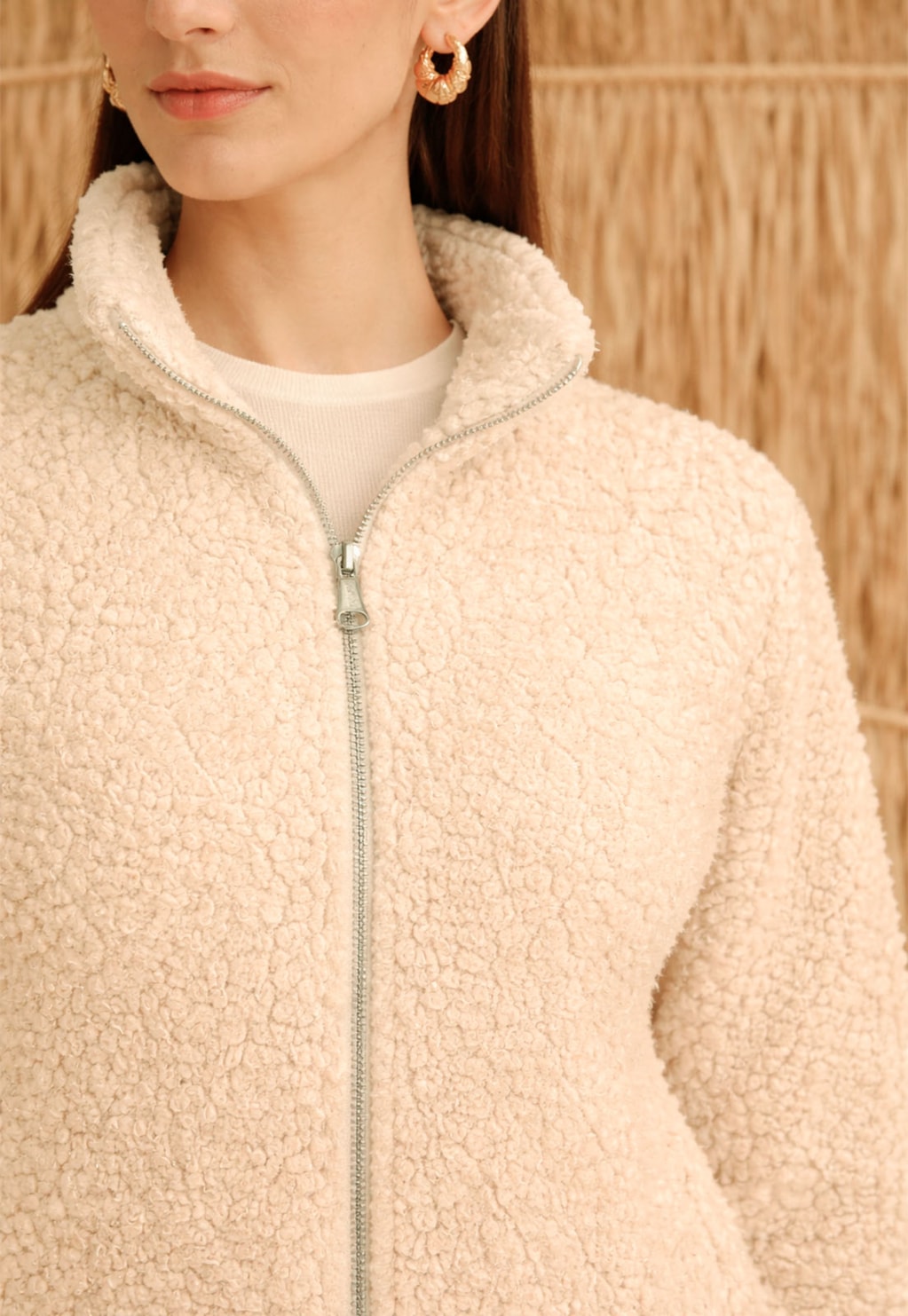 Casaco Sherpa Gola Alta