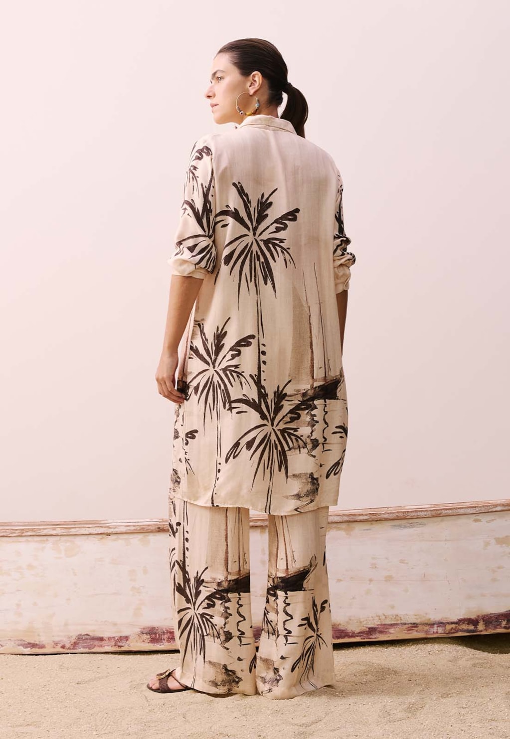 Chemise Alongada Estampada Navegar