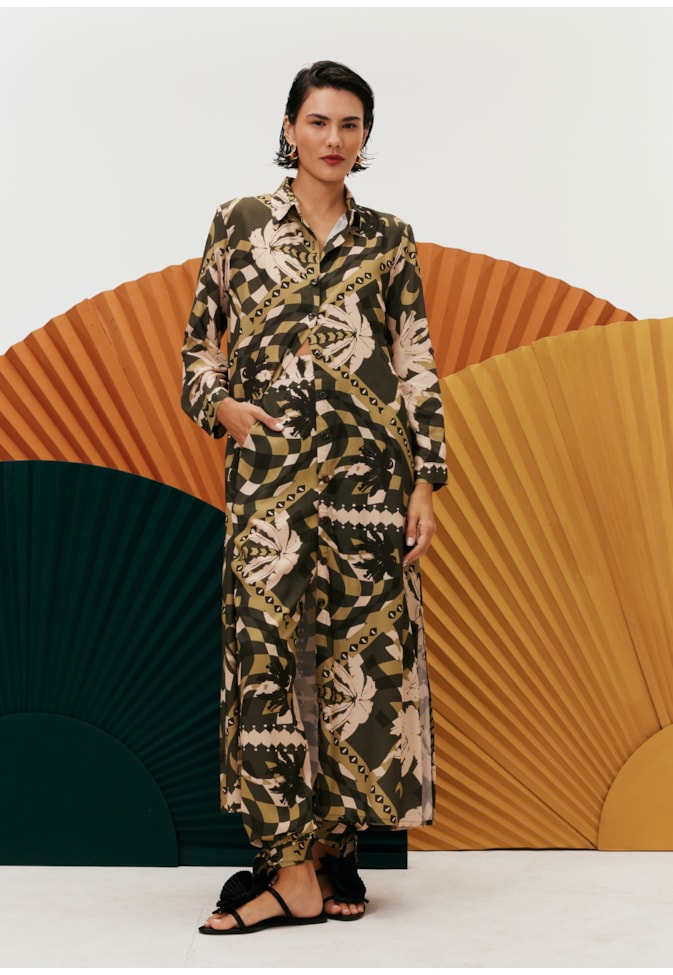 Chemise Regular Estampa Chorinho