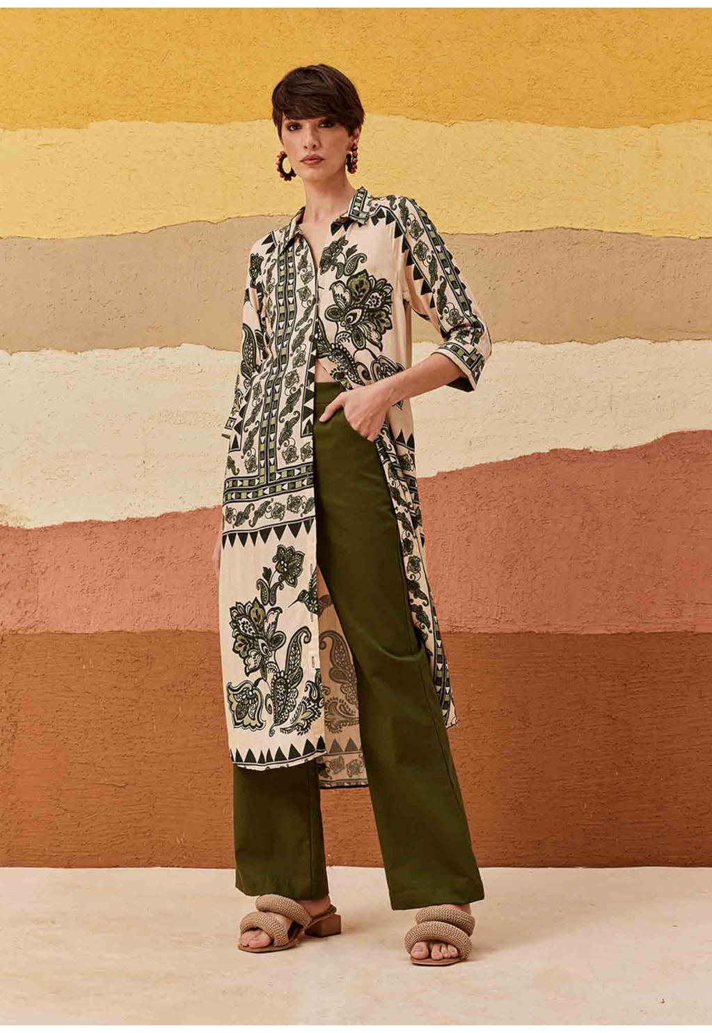 Chemise Regular Estampada Bodegas