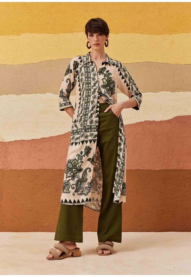 Chemise Regular Estampada Bodegas