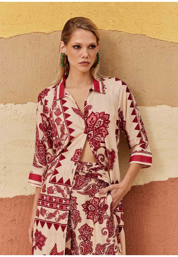 Chemise Regular Estampada Bodegas