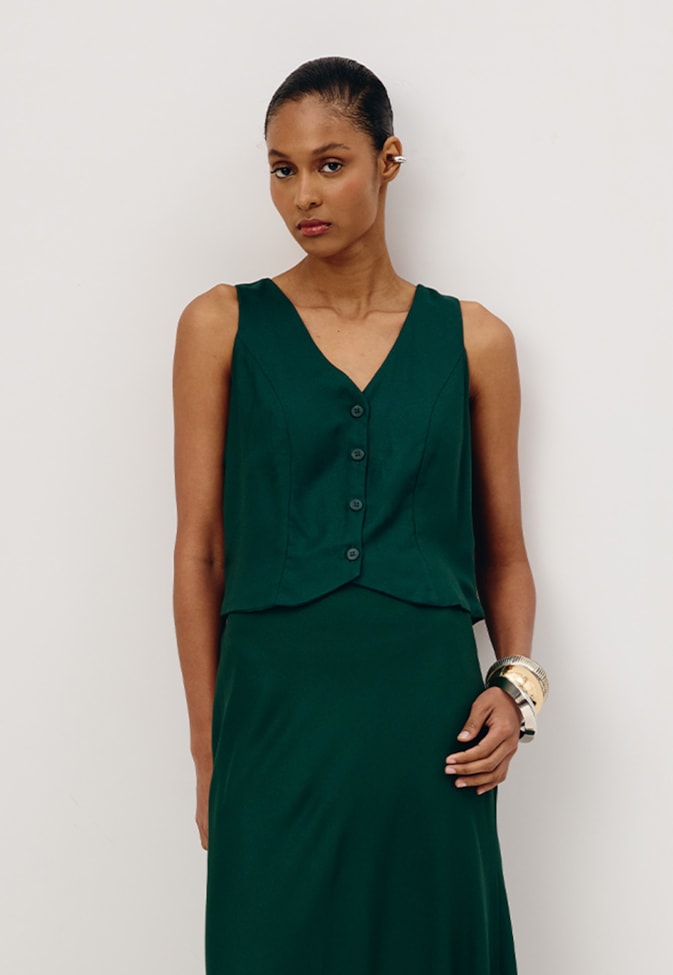 Colete Alongado Alfaiataria