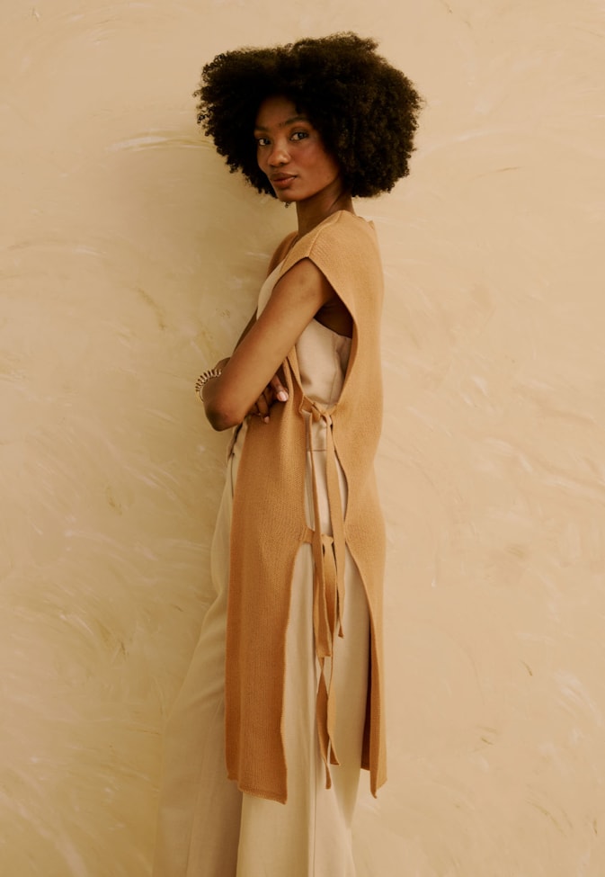 Colete Alongado com Abertura Lateral