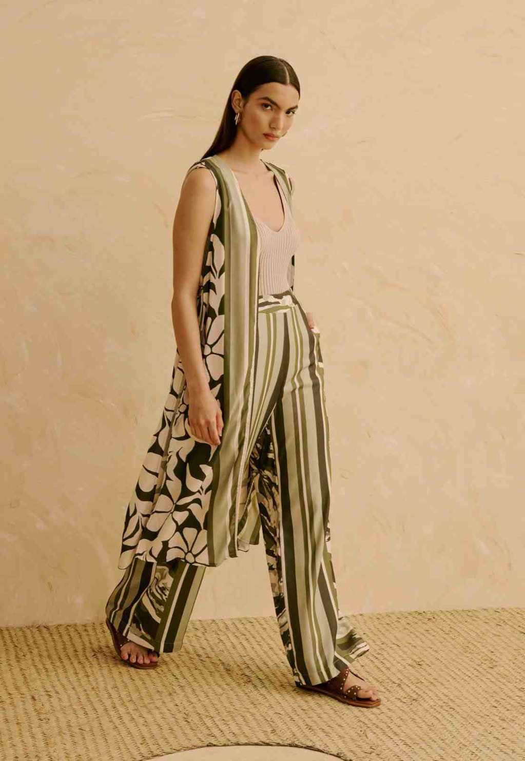 Colete Alongado Estampado Wayra