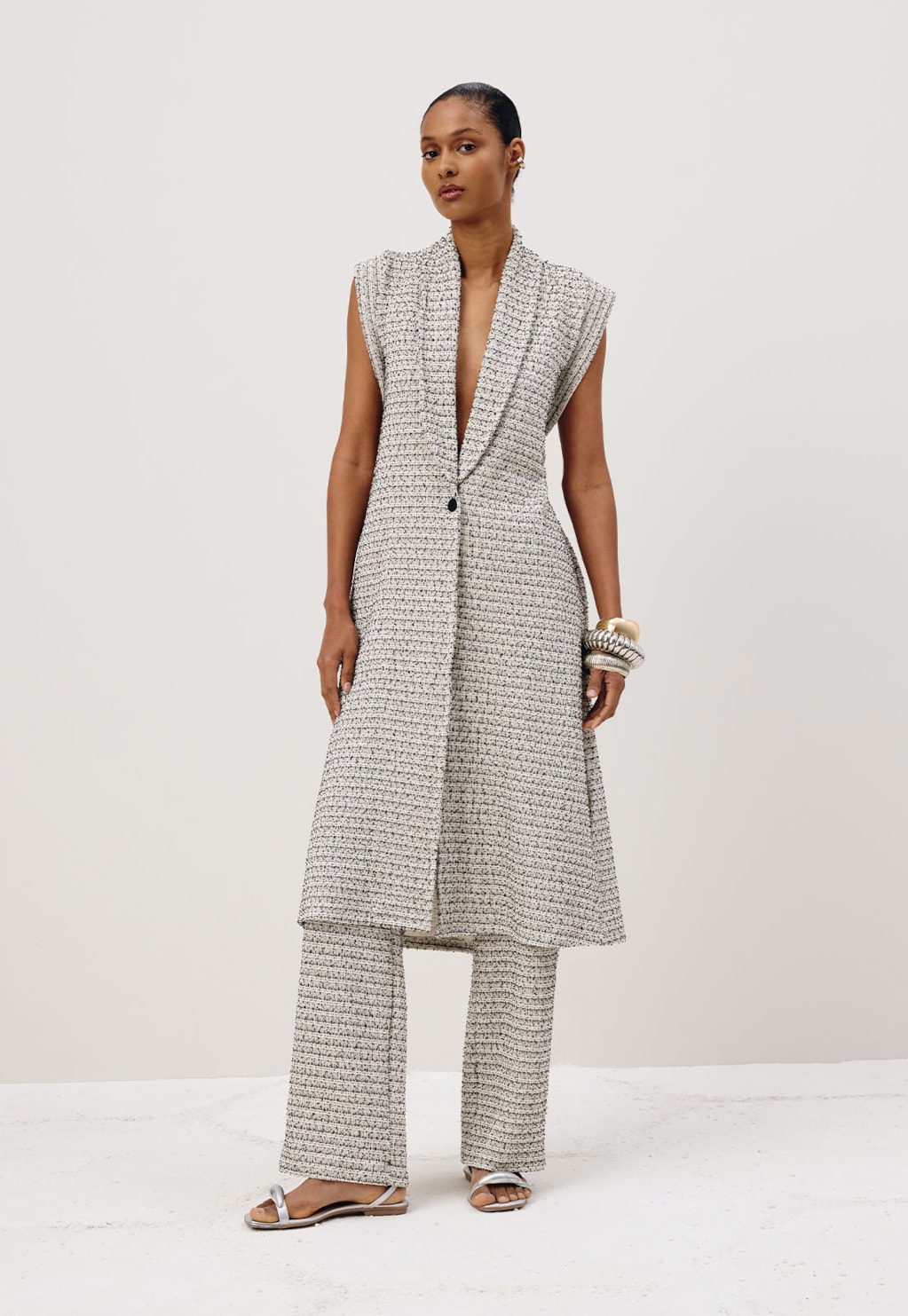 Colete Alongado Gola Xale