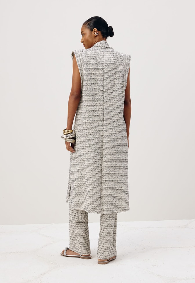 Colete Alongado Gola Xale