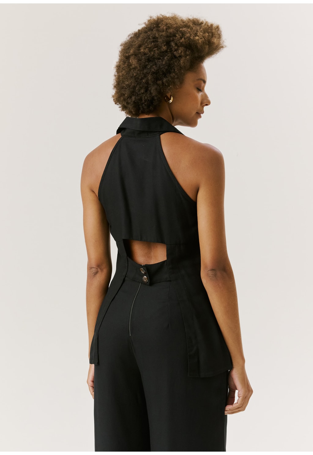 Colete Botões Aberto Costas