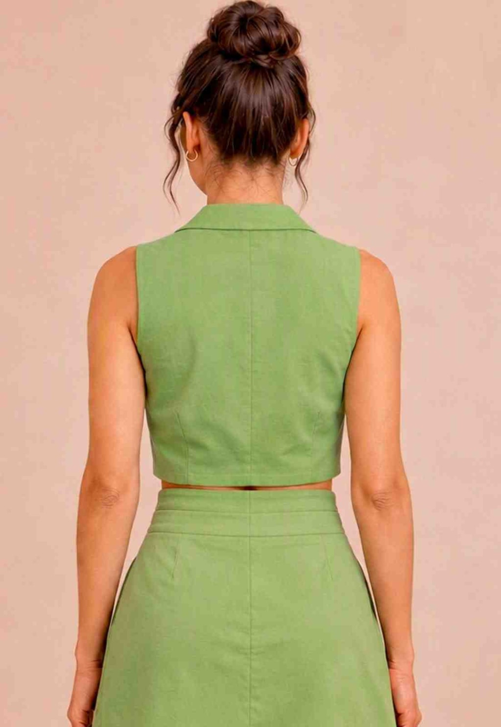 Colete Cropped Alfaiataria Liso