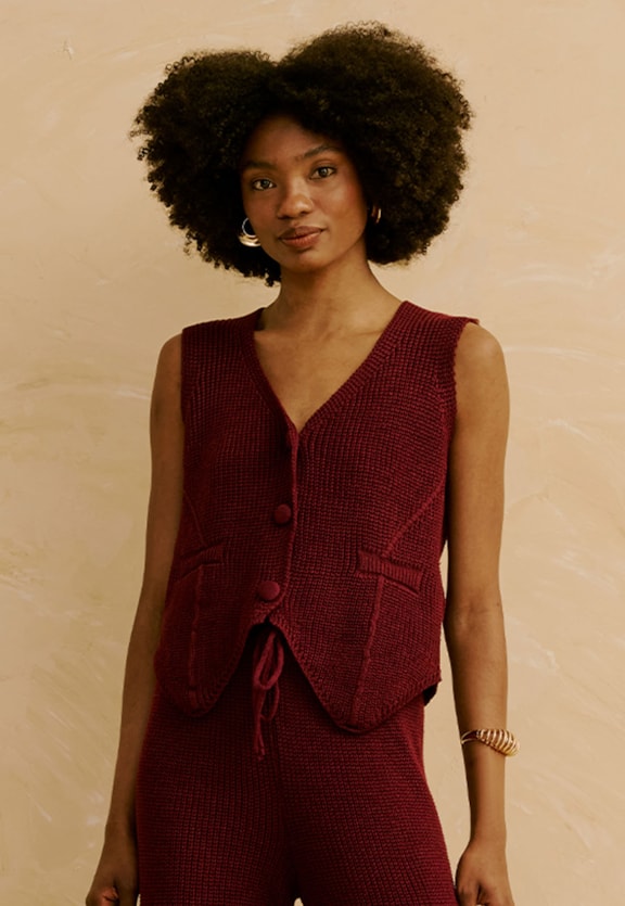 Colete em Tricot Vista Frontal