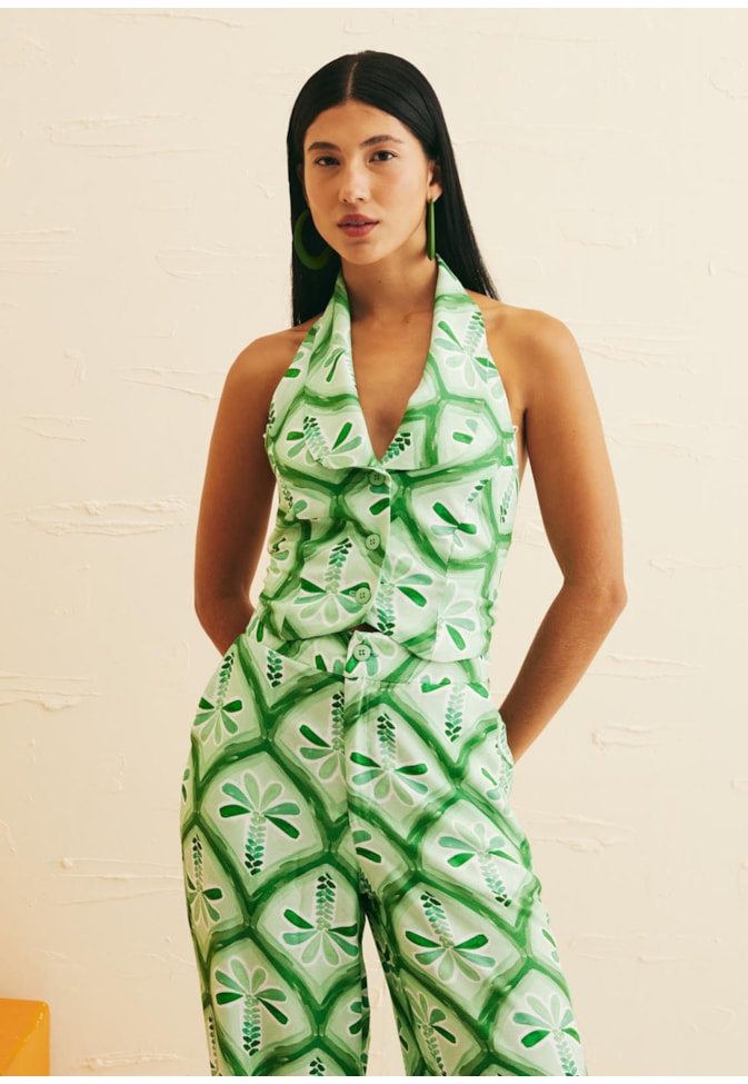 Colete Frente Única Estampado Gunga