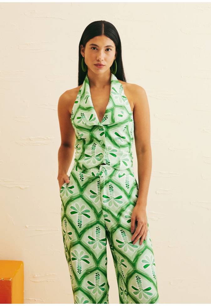 Colete Frente Única Estampado Gunga