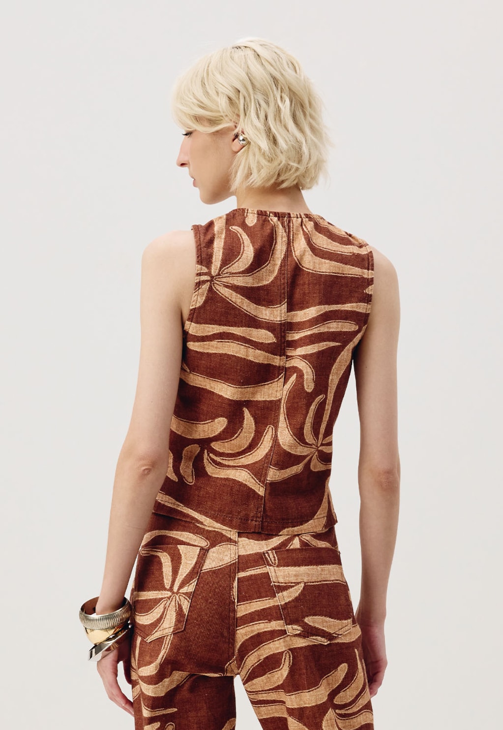 Colete Sarja Estampado Yucca