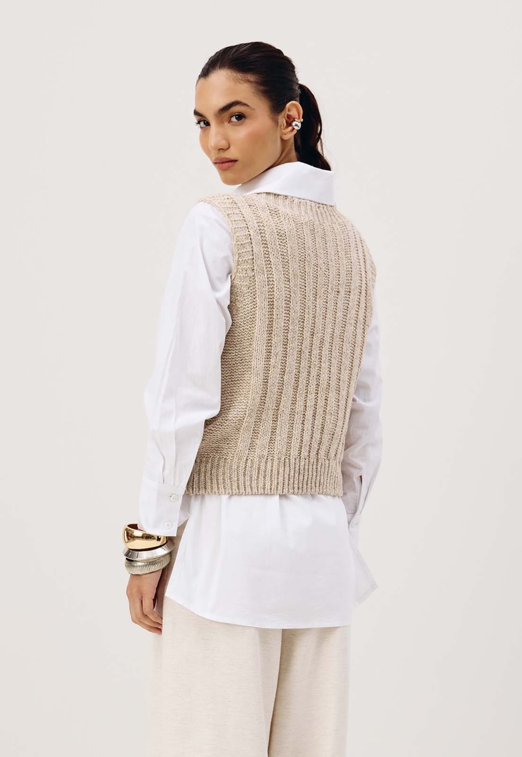 Colete Tranças Tricot