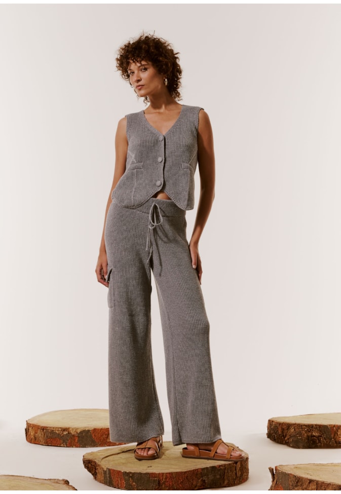 Colete Tricot Botões