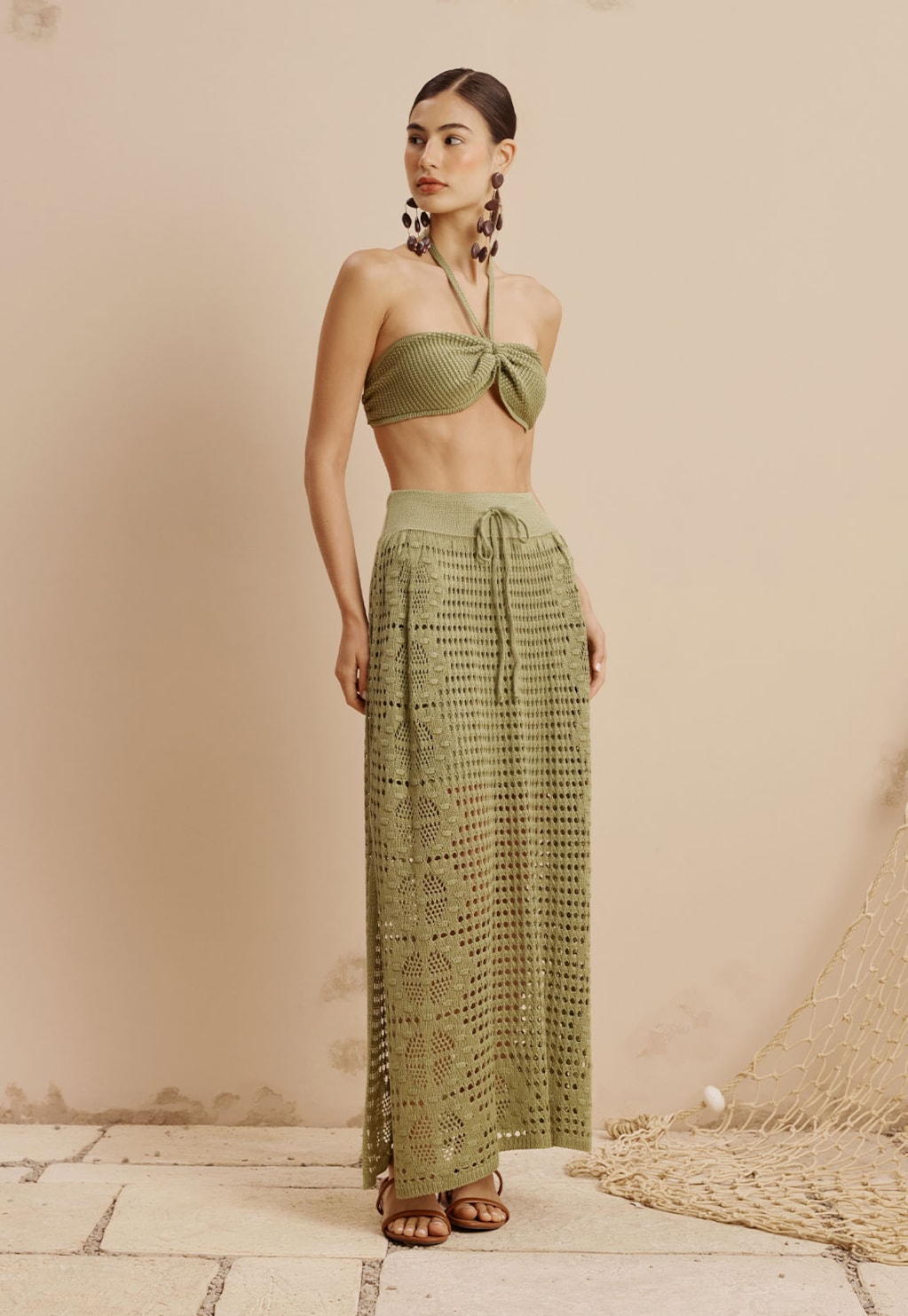 Conjunto Tricot Saia e Top