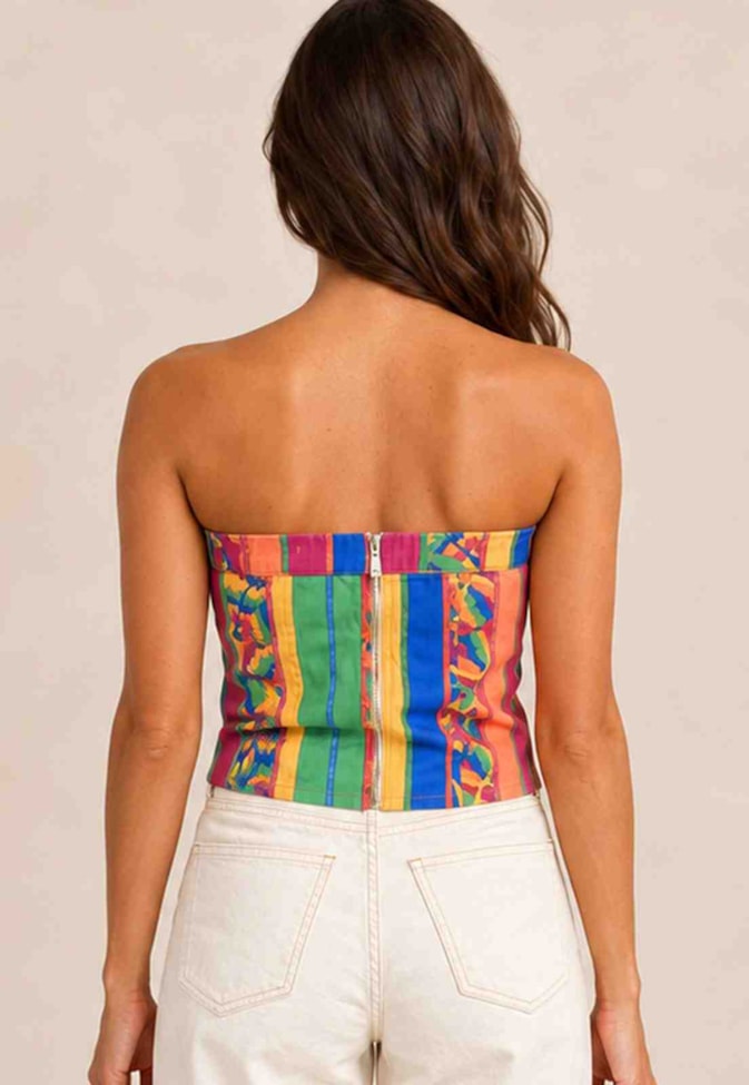 Corselet Sarja Estampado Caminito