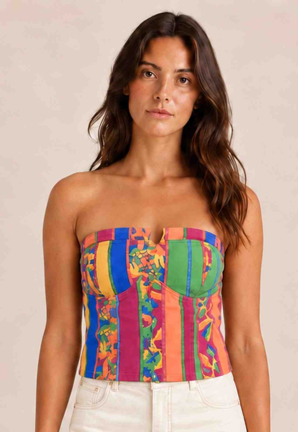 Corselet Sarja Estampado Caminito