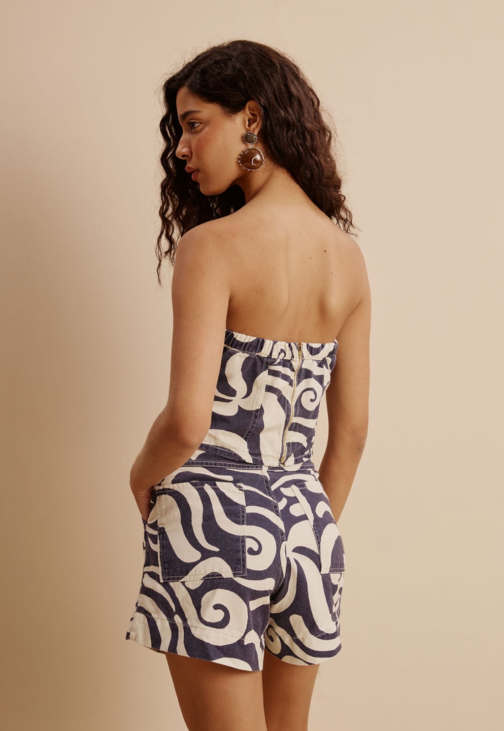 Corselet Sarja Estampado Pororoca