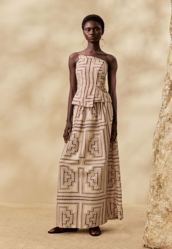 Corselet Tomara Que Caia Estampado Quipu Vista Frontal