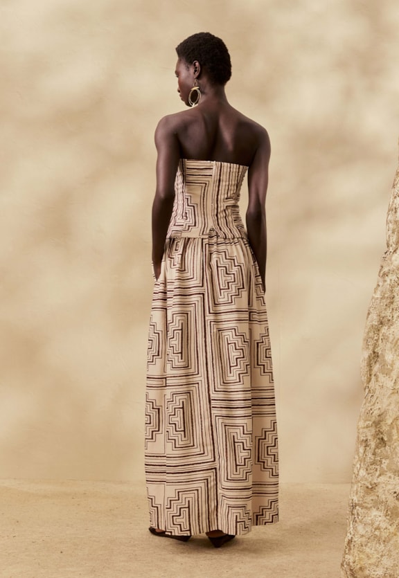 Corselet Tomara Que Caia Estampado Quipu Vista Traseira