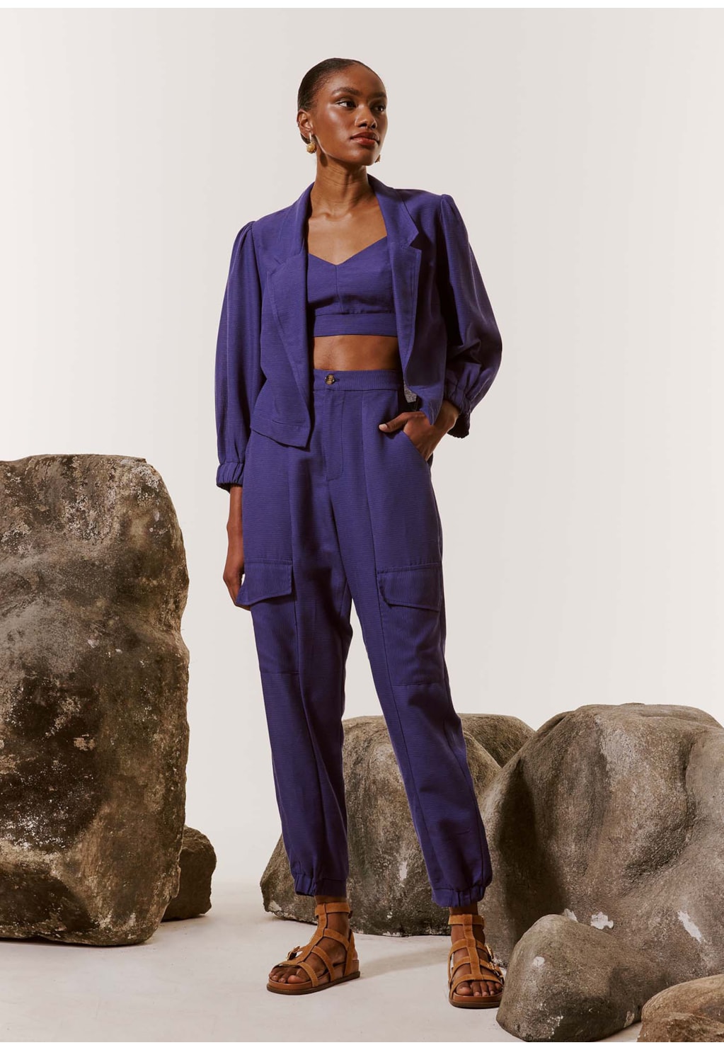 Cropped Alça Fina Liso