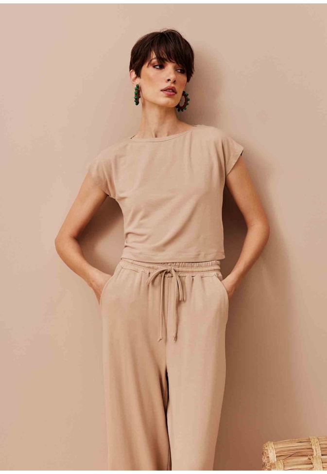 Cropped Alongado Liso