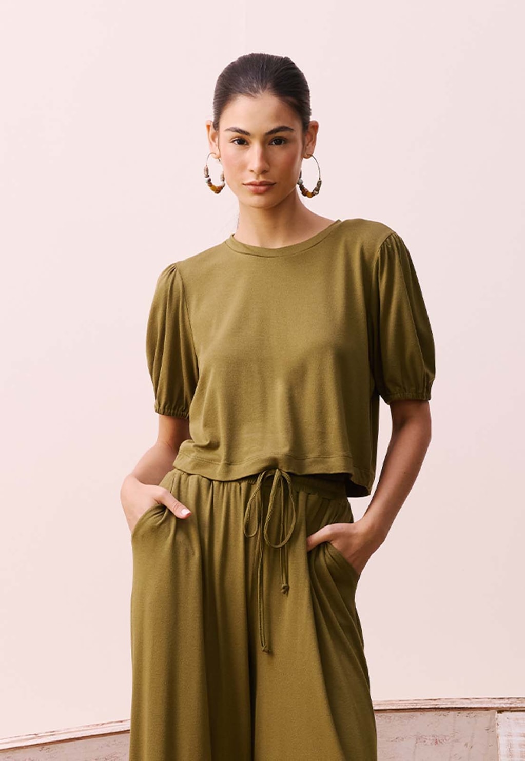 Cropped Alongado Manguinha Bufante