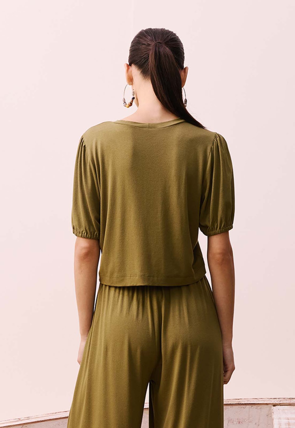 Cropped Alongado Manguinha Bufante