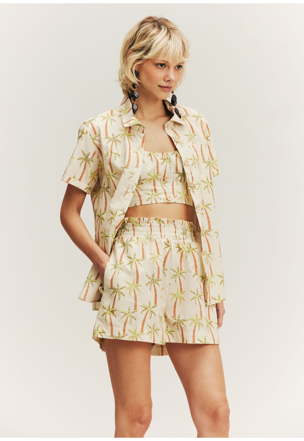 Cropped Amarração Alça Estampado Itamaracá