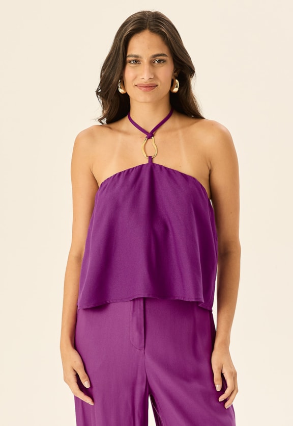 Cropped Argola Orgânica Vista Frontal