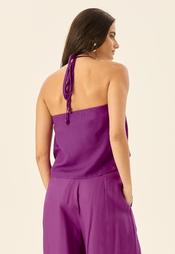 Cropped Argola Orgânica Vista Traseira