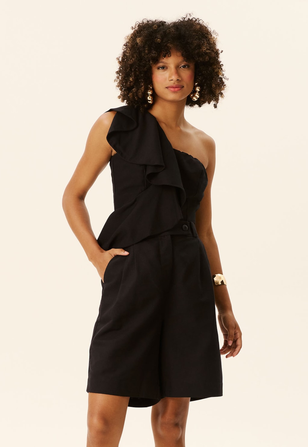 Cropped Babados Assimétricos