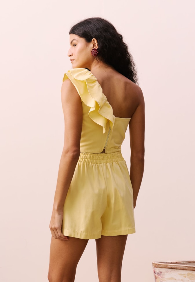 Cropped Babados Ombro Só 