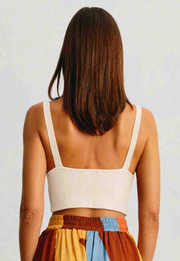 Cropped Básico Tricot Vista Traseira