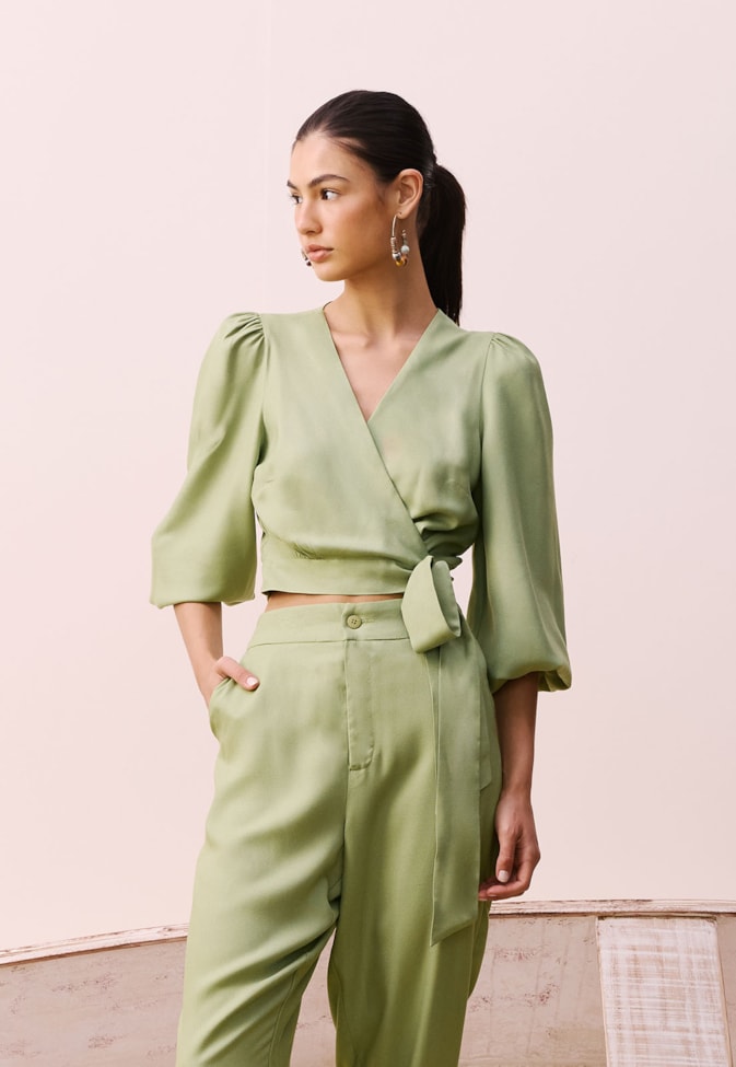 Cropped Cachecouer Manga Bufante