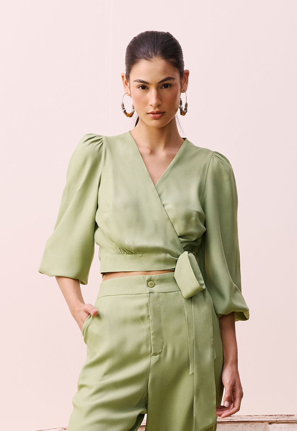 Cropped Cachecouer Manga Bufante