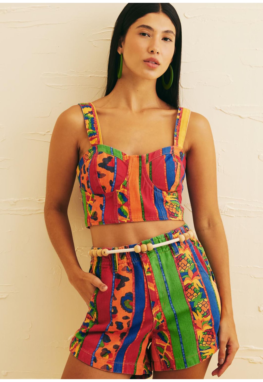 Cropped Corselet Estampado Caminito