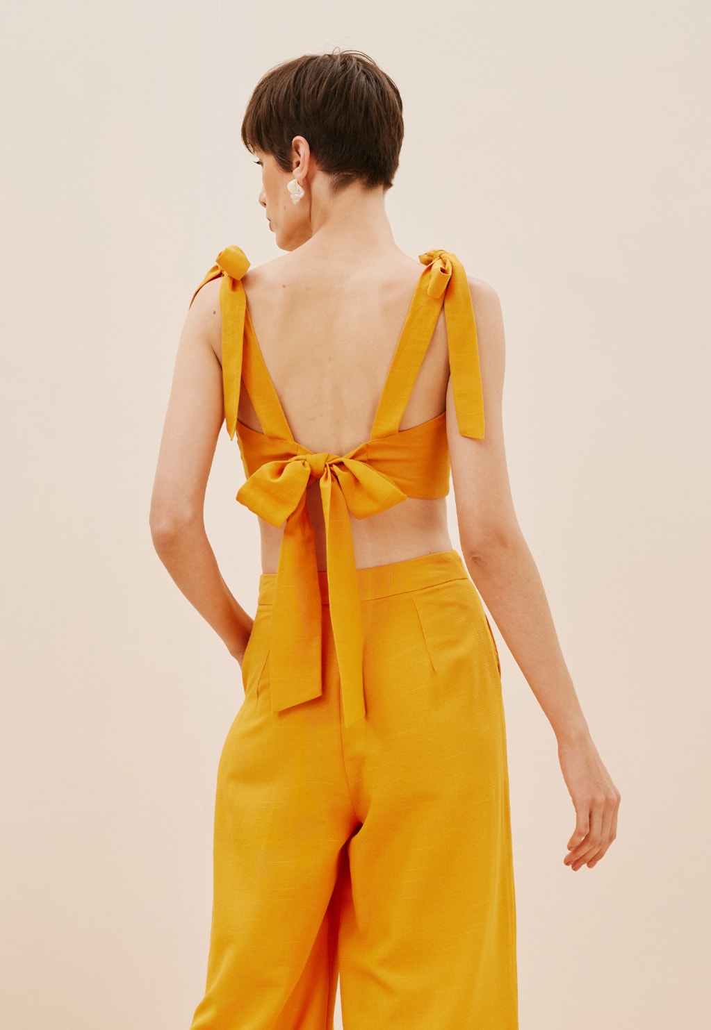 Cropped Corset Amarração Ombro