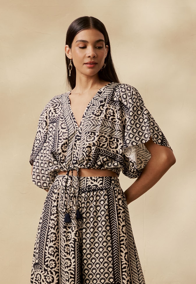 Cropped Estampado Florcita