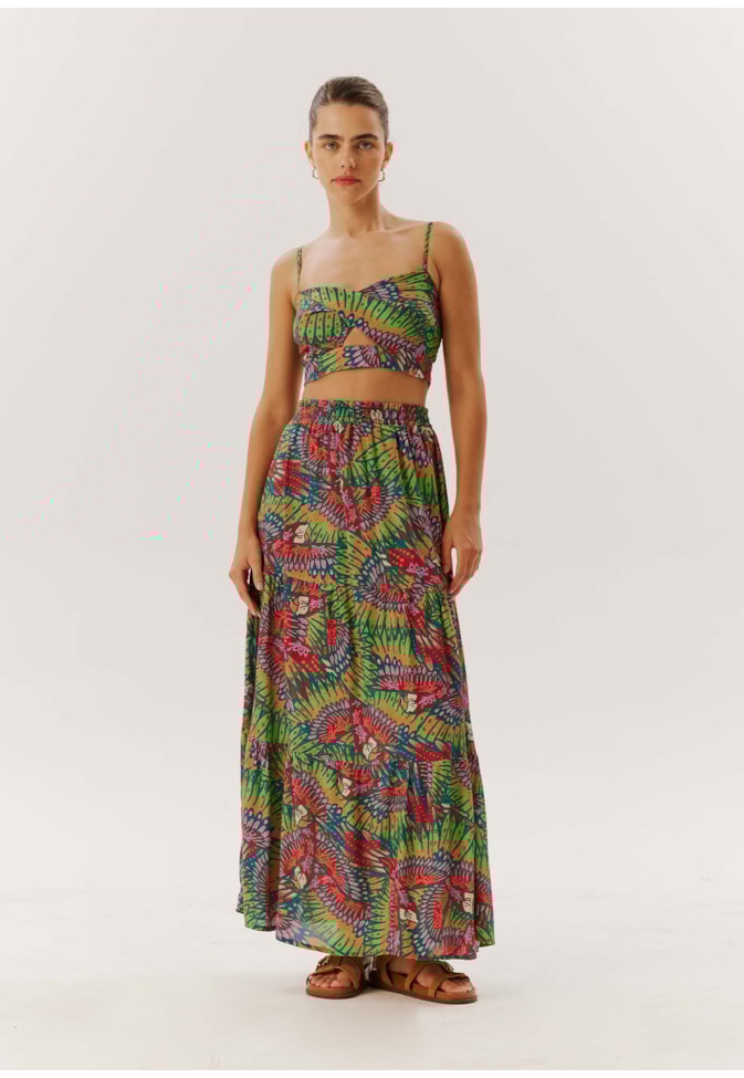 Cropped Estampado Marajoara