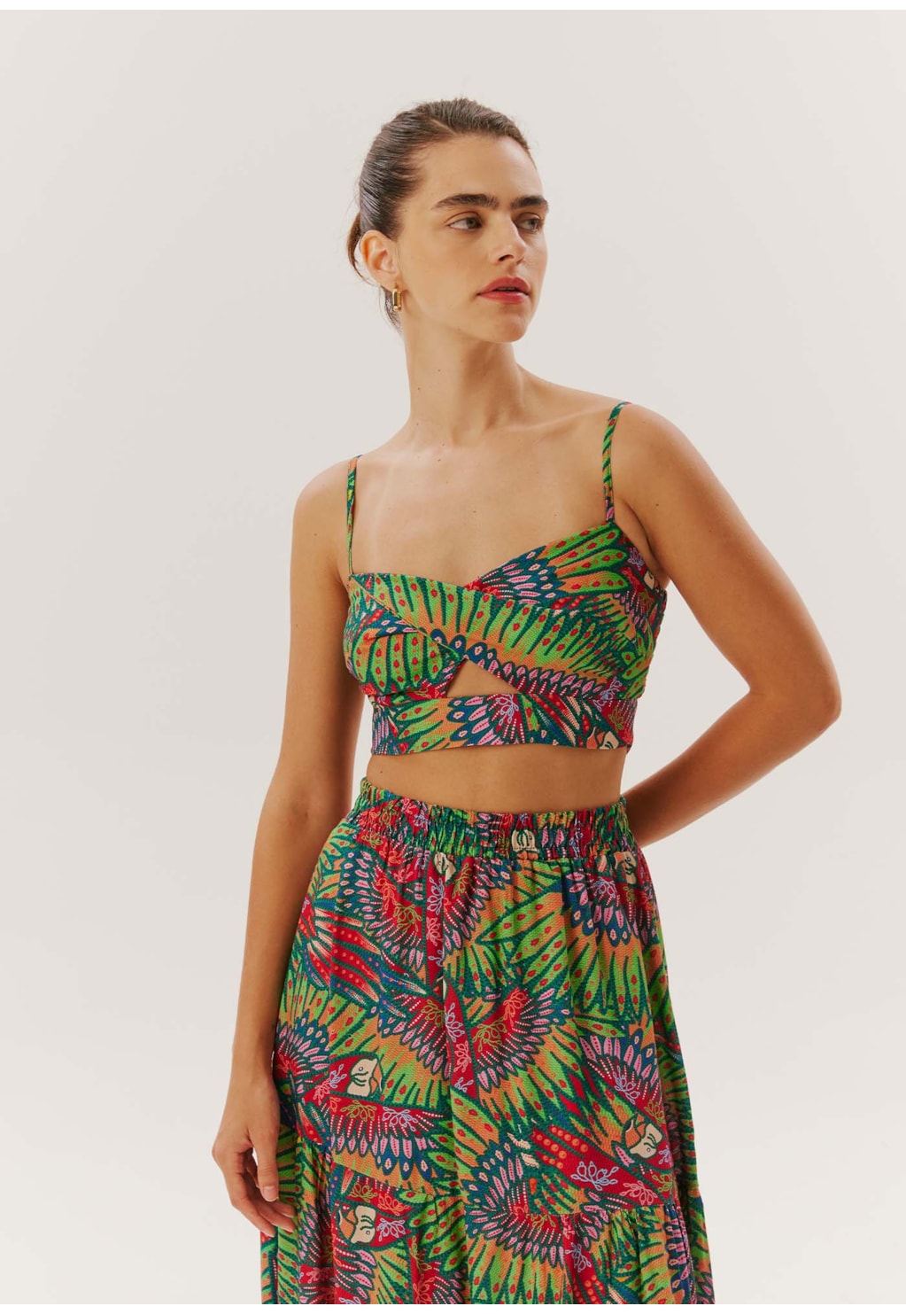 Cropped Estampado Marajoara