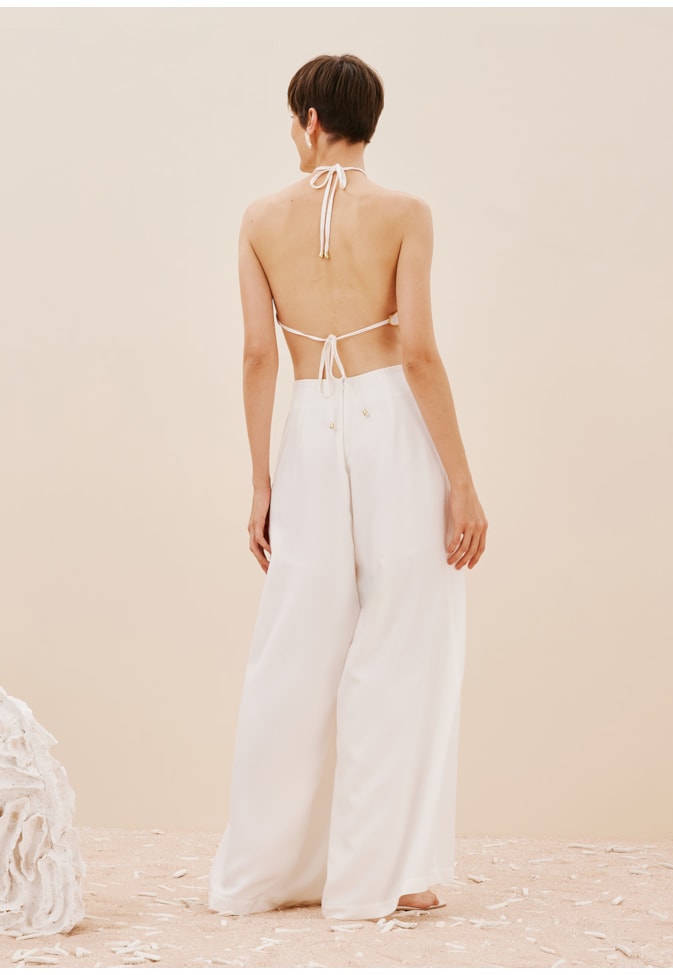 Cropped Flor Bordado