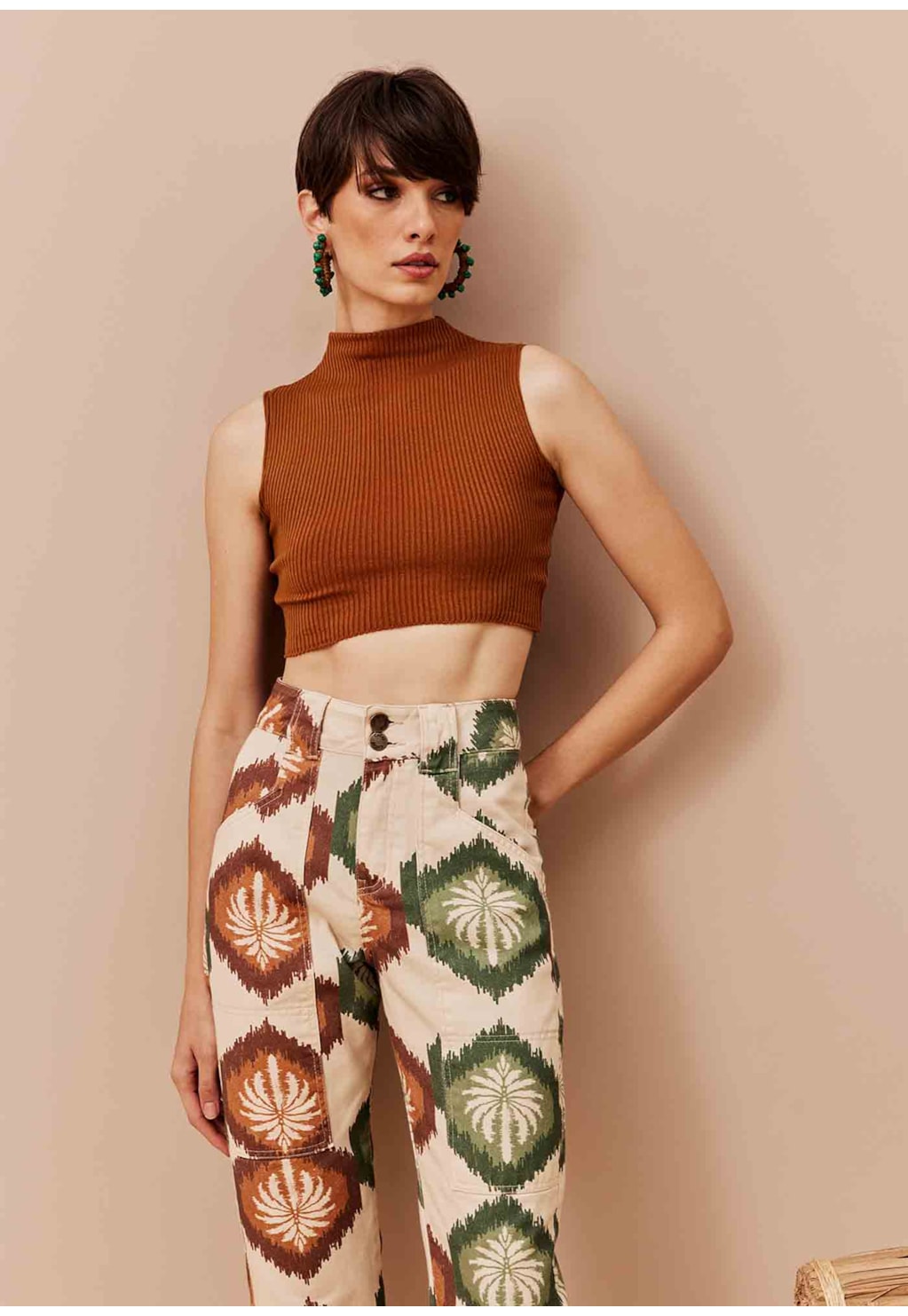 Cropped Golinha Alta Tricot