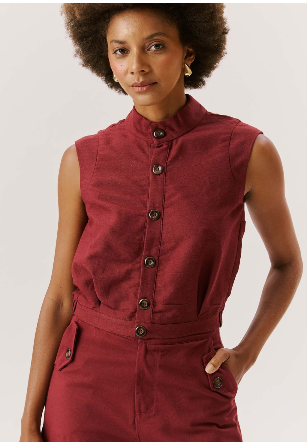 Cropped Golinha com Botões 