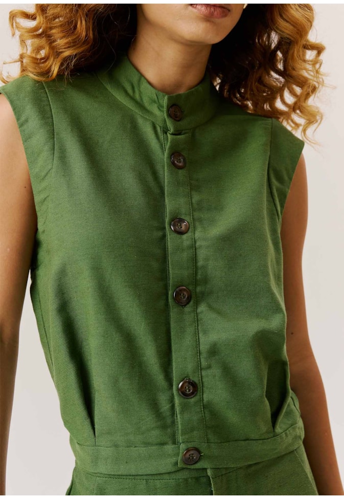 Cropped Golinha com Botões 