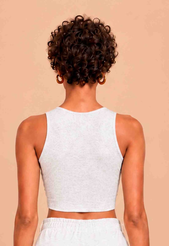 Cropped Justa Regata Vista Traseira
